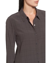 Eileen Fisher Windowpane Classic Collar Shirt