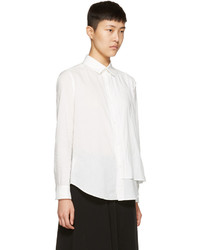 Y's Ys White Double Layer Shirt