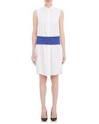 Thakoon Addition Band Front Poplin Shirtdress Colorless