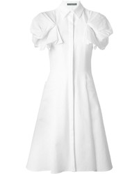 Alexander McQueen Bow Sleeve Shirt Dress