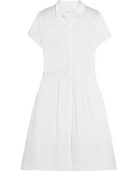Chinti and Parker Broderie Anglaise Cotton Shirt Dress White