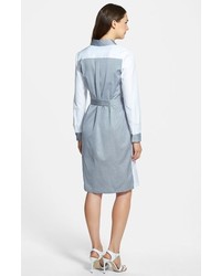Nordstrom Collection Colorblock Twill Shirtdress