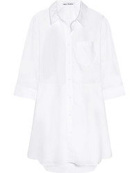 Acne Studios Cotton Poplin Mini Shirt Dress
