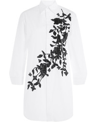 Dsquared2 Cotton Shirt Dress With Sequin Embellisht