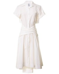 Rosie Assoulin Fine Cotton Poplin Tie Shirt Dress