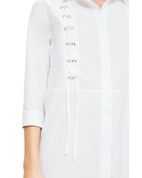 Missguided Lace Up Shirtdress