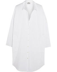 Acne Studios Lash Tech Oversized Cotton Poplin Shirt Dress