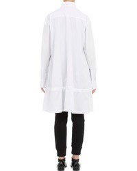 Yohji Yamamoto Pour Homme Drop Waist Oversize Shirtdress White