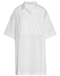 Acne Studios Sena Cotton Poplin Shirt Dress White
