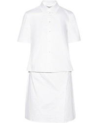 Jason Wu Stretch Cotton Poplin Shirt Dress White