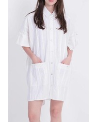 Malaquita Design White Shirt Dress