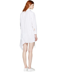MARQUES ALMEIDA White Asymmetric Shirt Dress