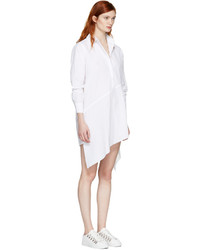 MARQUES ALMEIDA White Asymmetric Shirt Dress