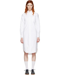 Thom Browne White Classic Shirt Dress