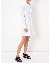 Alexander Wang White Cotton Laced Shirt Dress