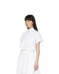 Sacai White Cut Out Shirt Dress