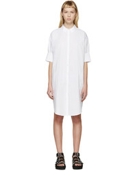 Acne Studios White Lash Tech Pop Shirt Dress
