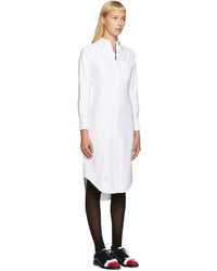 Thom Browne White Oxford Shirt Dress