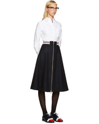 Thom Browne White Oxford Shirt Dress