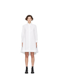 Regulation Yohji Yamamoto White R Flare Shirt Dress