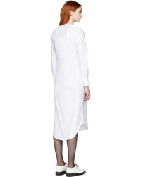 Thom Browne White Tie Shirt Dress