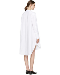 Studio Nicholson White Vico Oversized Shirt Dress