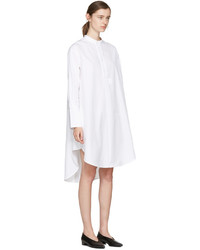 Studio Nicholson White Vico Oversized Shirt Dress