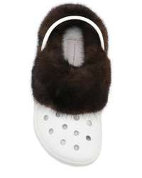 Christopher Kane Fur Croc Shoes