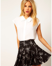Asos Blouse With Folded Collar