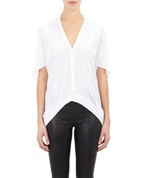 Helmut Lang High Low Cocoon Blouse White