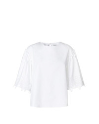 P.A.R.O.S.H. Punchhole Star Cuff Loose Fit Blouse