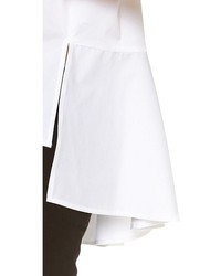 DKNY Short Sleeve Blouse With Peplum Back
