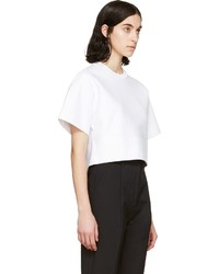Dsquared2 White Cropped Short Sleeve T Shirt