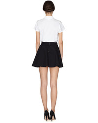 Alice + Olivia Jude Cap Sleeve Trimmed Collared Shirt
