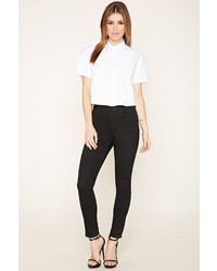 Forever 21 Boxy Cotton Blend Shirt