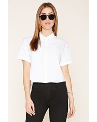 Forever 21 Boxy Cotton Blend Shirt