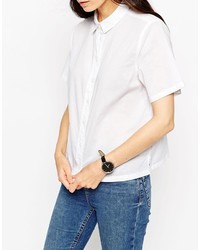 Asos Collection Boxy Shirt With Short Sleeve