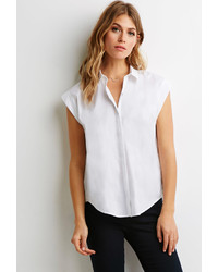 Forever 21 Contemporary Cuffed Short Sleeve Shirt