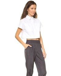 Emerson Thorpe Paloma Cropped Button Front Shirt