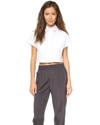 Emerson Thorpe Paloma Cropped Button Front Shirt