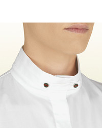 Gucci White Short Sleeve Shirt From Equestrian Collection