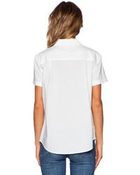 Marc by Marc Jacobs Lyra Washed Poplin Short Sleeve Shirt