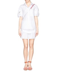 See by Chloe See By Chlo Pleat Bow Sleeve Cotton Poplin Shirt