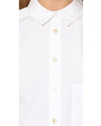 Marc by Marc Jacobs Stretch Poplin Cropped Blouse