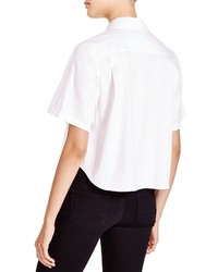 Alexander Wang T By Cropped Button Down Shirt