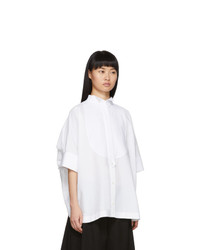 Sacai White Cropped Sleeve Shirt