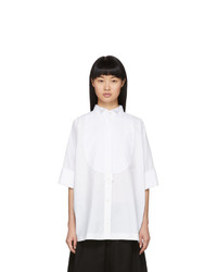 Sacai White Cropped Sleeve Shirt
