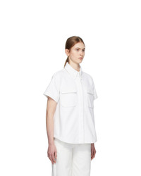 MM6 MAISON MARGIELA White Towelling Two Pocket Short Sleeve Shirt