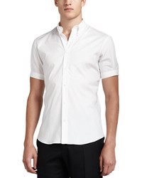 Alexander McQueen Short Sleeve Button Down Shirt White