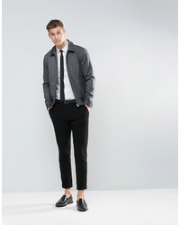Asos Brand Skinny Shirt In White With Short Sleeves And Black Tie Pack Save 15%